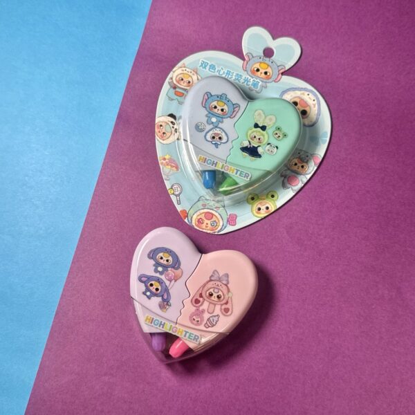 Set de Destacadores Baby Three Corazón 2PCS 🐻✨ - Imagen 3