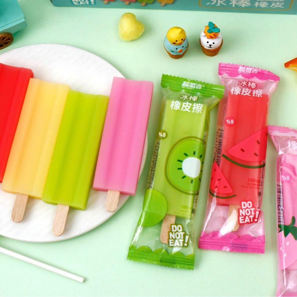 Goma de Borrar Diseño Paleta de Frutas 🍉🍊