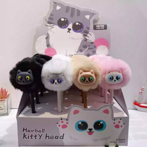 Lápiz Pom Pom Diseño de Gato 🎀✨ - Imagen 4