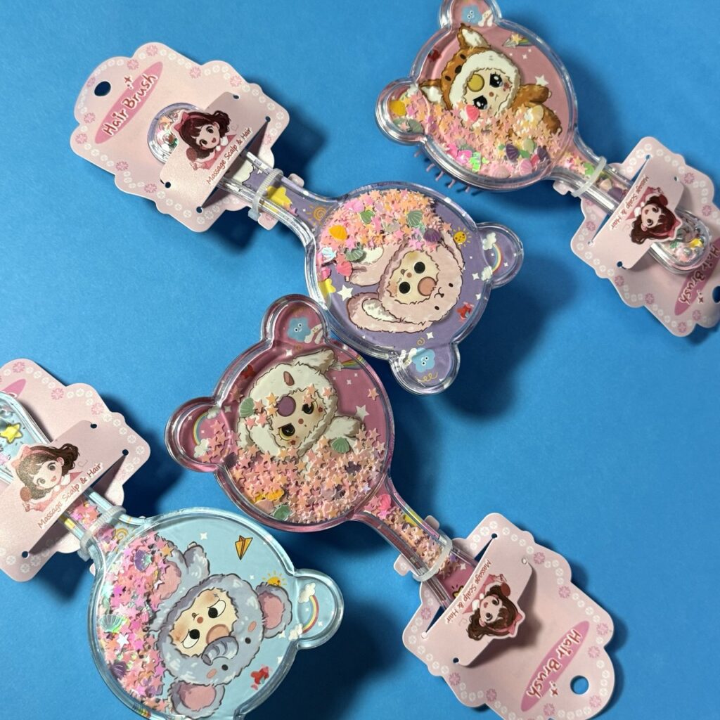 Cepillo de Pelo Baby Three Osito con Brillos ✨🐻 | 4 Modelos Surtidos