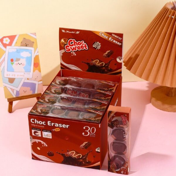 Set de 4 Mini Gomas Chocolate | Diseño Kawaii 🍫