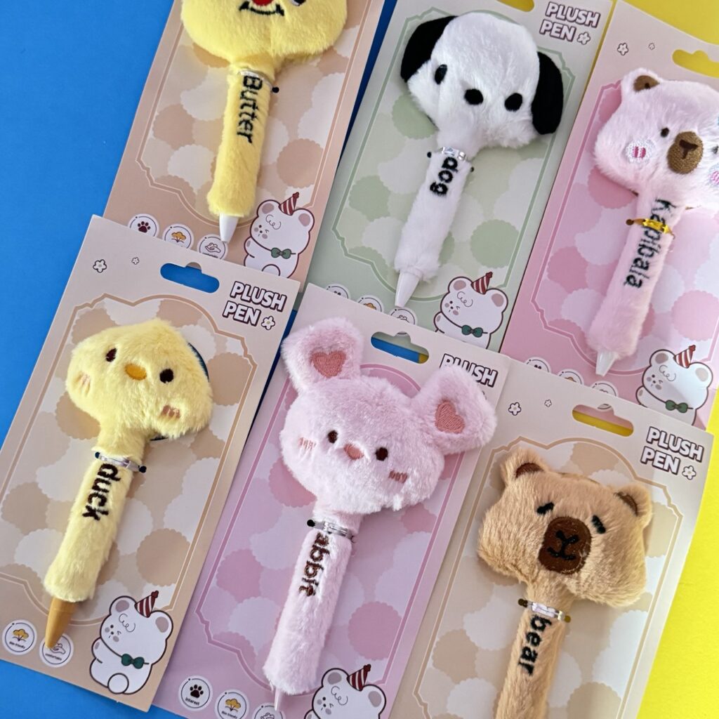 ✏️ Lápiz de Tinta Gel con Cabeza Kawaii – ¡Escritura divertida y con estilo! 🐾💙