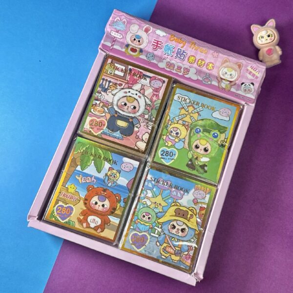 Libreta de Stickers Baby Three | Modelos Surtidos 🐣✨