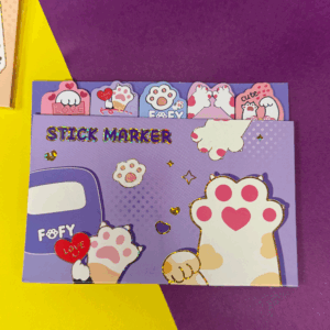 Set Post-it Gatito 8 Pcs | 4 Colores Surtidos 🐱✨