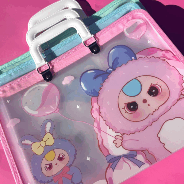 Bolsa de Documentos Transparente Baby Three con Gancho | A4 📎✨