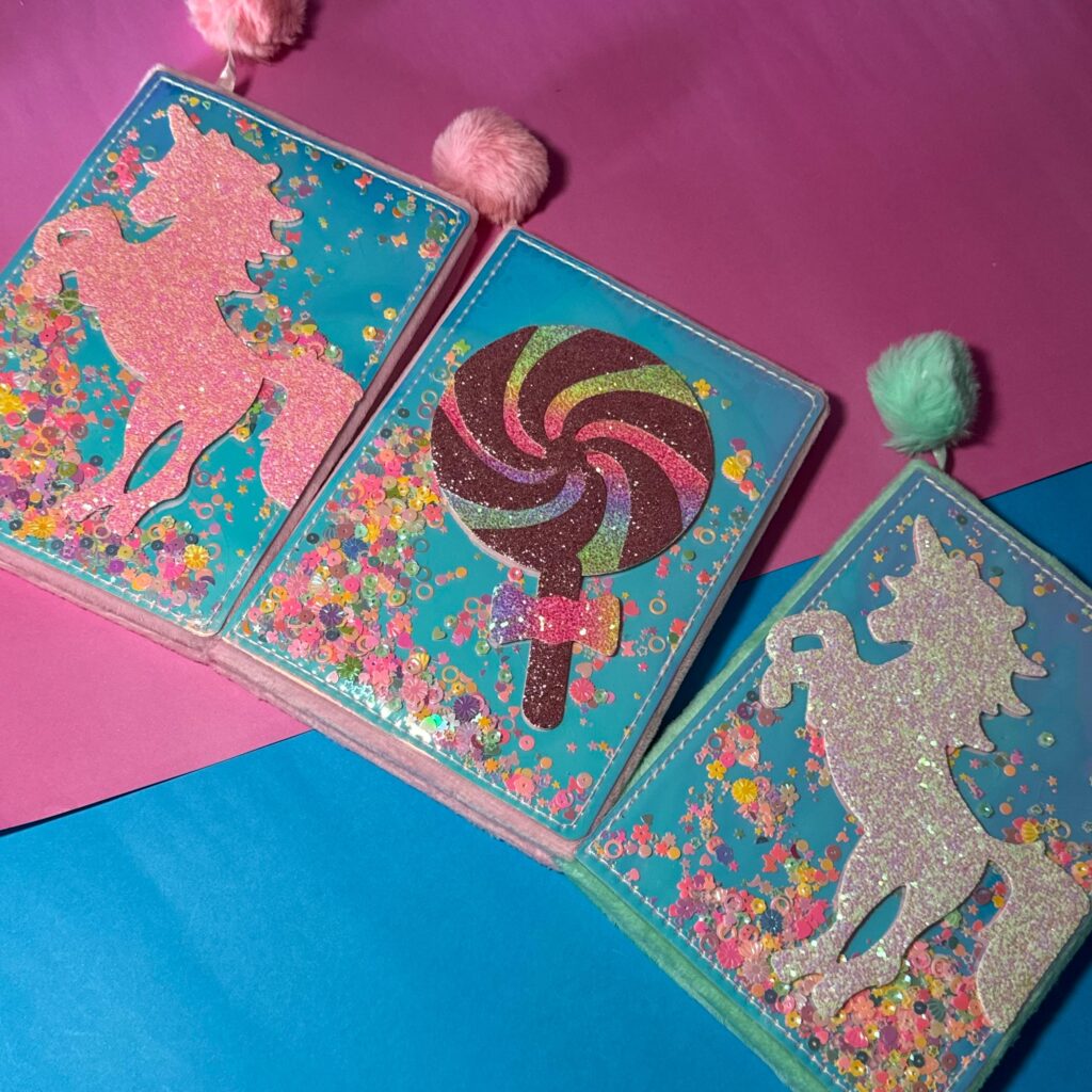 🌟🍭 Libreta con Brillos de Caramelo
