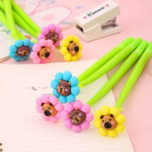 Lápiz de Silicona Flor con Capybara! 🌸🦫