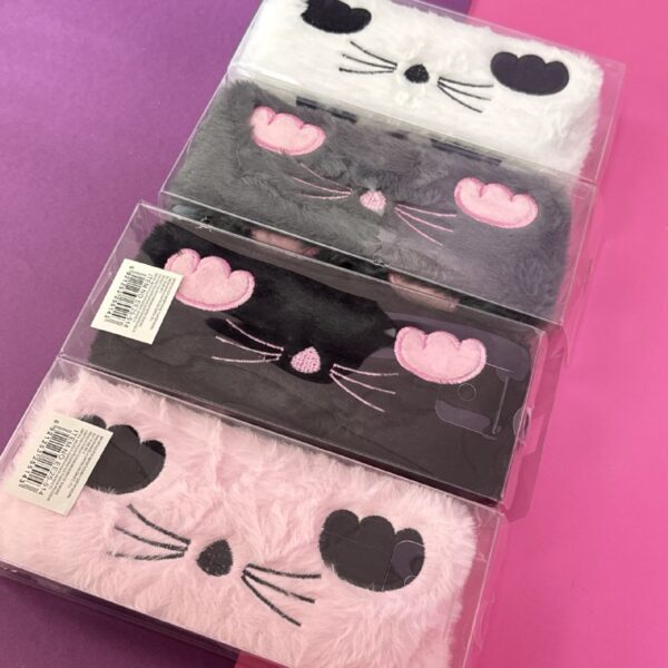 🐾🎒 Estuche de Felpa Gatito con Esponja