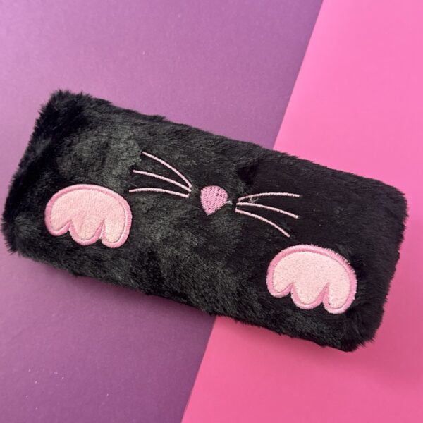 🐾🎒 Estuche de Felpa Gatito con Esponja - Imagen 3