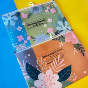 🌸 Bolsa Carpeta con Cremallera – Diseño Flor 🌸