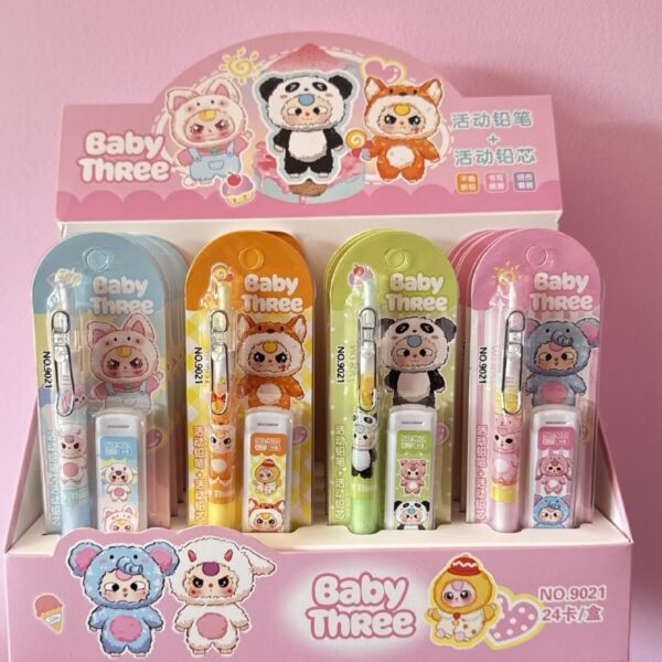🐻✏️ SET PORTAMINAS BABY THREE – 0.5 MM