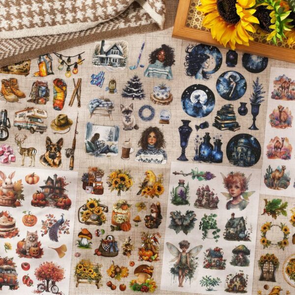 🧧 SET DE STICKERS – MUÑECA JAPONESA (20 HOJAS) - Imagen 6