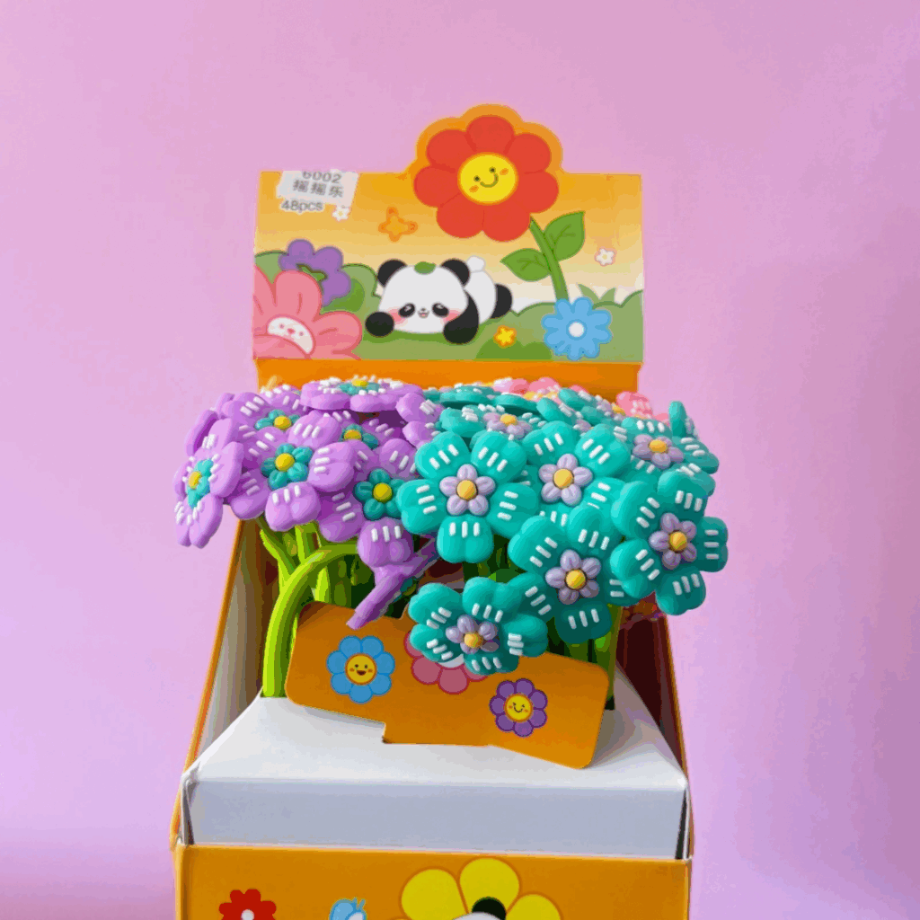 🌈🖊️ Lápiz de Silicona Flor Color Pastel