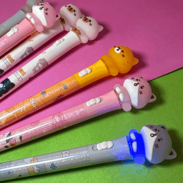 ✨🖊️ Lápiz de Tinta Gel Animalito Kawaii con Luz - Imagen 3