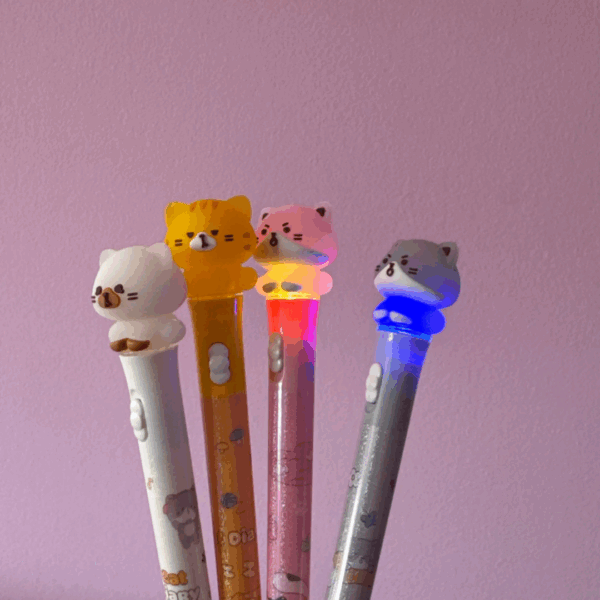 ✨🖊️ Lápiz de Tinta Gel Animalito Kawaii con Luz - Imagen 4