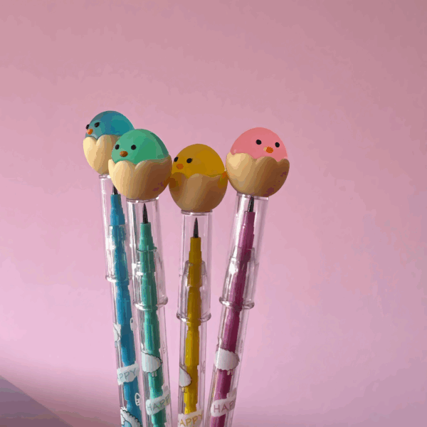 🐣 Lápiz Pollito Multimina – ¡10 Recambios de Diversión! - Imagen 4