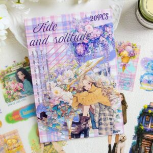 🌸 STICKERS FLORES Y VINTAGE – SET DE 20 HOJAS - Imagen 5
