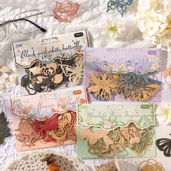 🦋 STICKERS MARIPOSA VINTAGE – 10 PCS