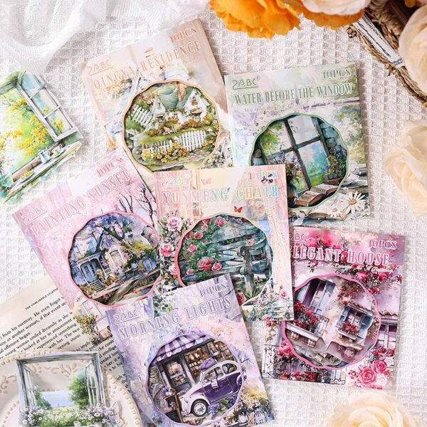 🌸 STICKERS FLORALES – 10 PCS