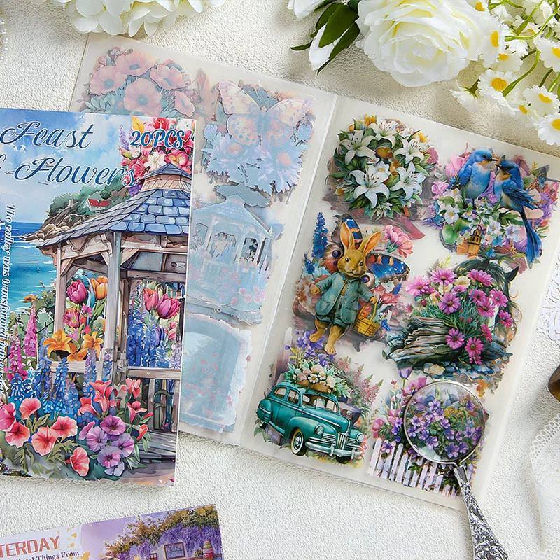 🌸 STICKERS FLORES Y VINTAGE – SET DE 20 HOJAS 6 🌸 STICKERS FLORES Y VINTAGE – SET DE 20 HOJAS - Imagen 6