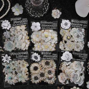 🌸 STICKERS FLORES BLANCAS – 20 PCS - Imagen 4