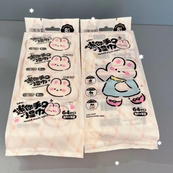 🧼 TOALLITAS HÚMEDAS CONEJITOS 8 pcs
