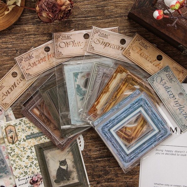 🪟 STICKERS VENTANA MEDIANA VINTAGE – SET DE 20 HOJAS