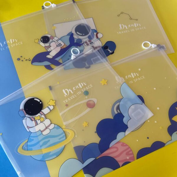 🛸 Bolsa con cremallera diseño astronauta