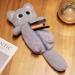 🐱 ESTUCHE DE LÁPICES DE FELPA GATITO - Imagen 3