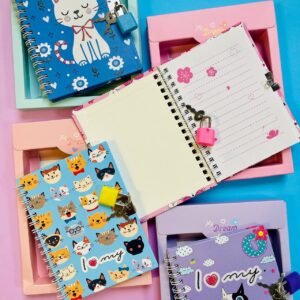 Libreta con Candado de Gatitos