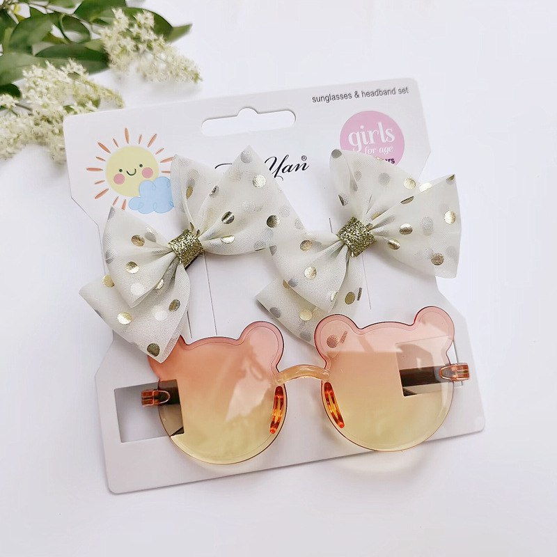 🎀 Set de Lazo con Puntitos + lentes – 6 Colores Surtidos 3 🎀 Set de Lazo con Puntitos + lentes – 6 Colores Surtidos - Imagen 3