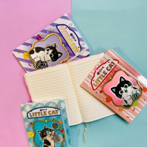 Libreta Gatito Kawaii Con Líneas