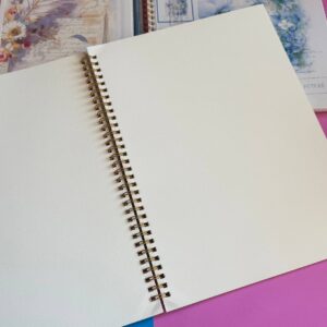 Libreta Blanca para Pintar de Flor