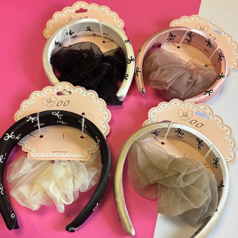 🎀 Set Diadema + Colet con Diseño de Lazos 1 🎀 Set Diadema + Colet con Diseño de Lazos