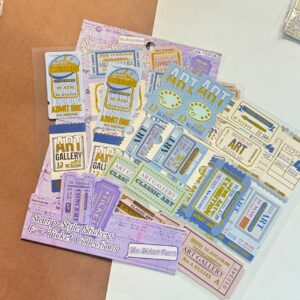 Stickers Ticket Vintage - Imagen 3