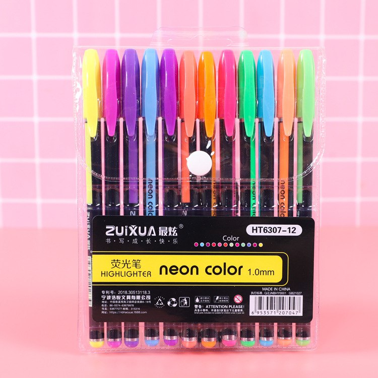✏️ Lápiz Neón Fluor (Pluma 12 unidades)