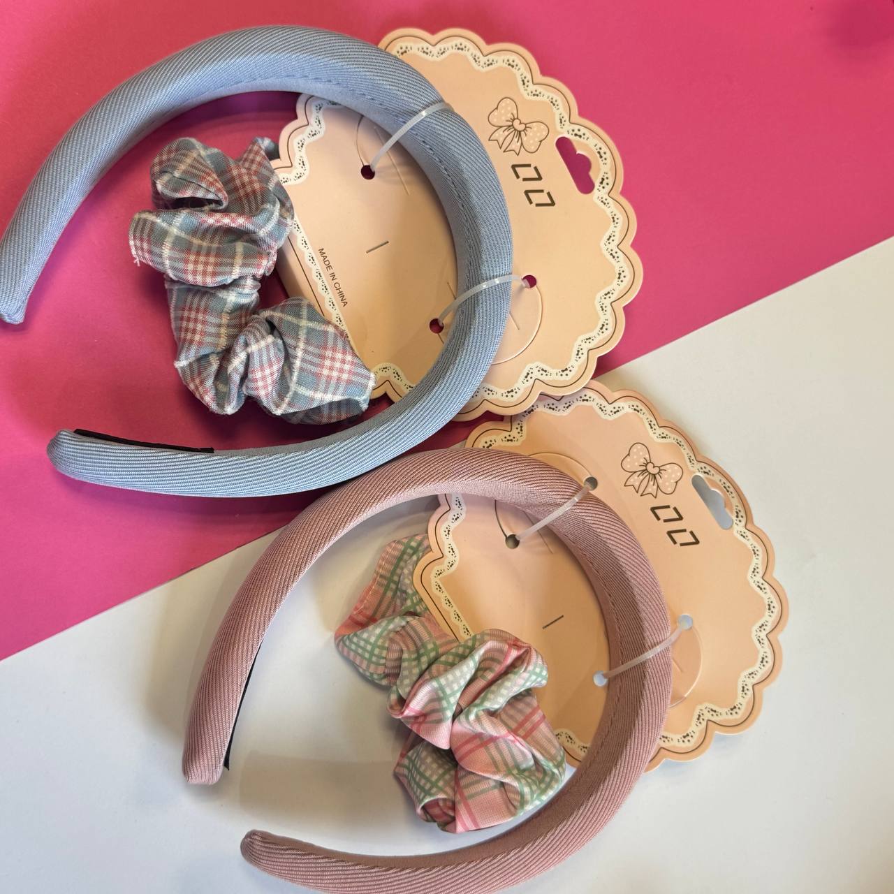 🎀 Set Diadema + Colet Pastel Rayado – ¡Dulzura en cada peinado! 2 🎀 Set Diadema + Colet Pastel Rayado – ¡Dulzura en cada peinado! - Imagen 2