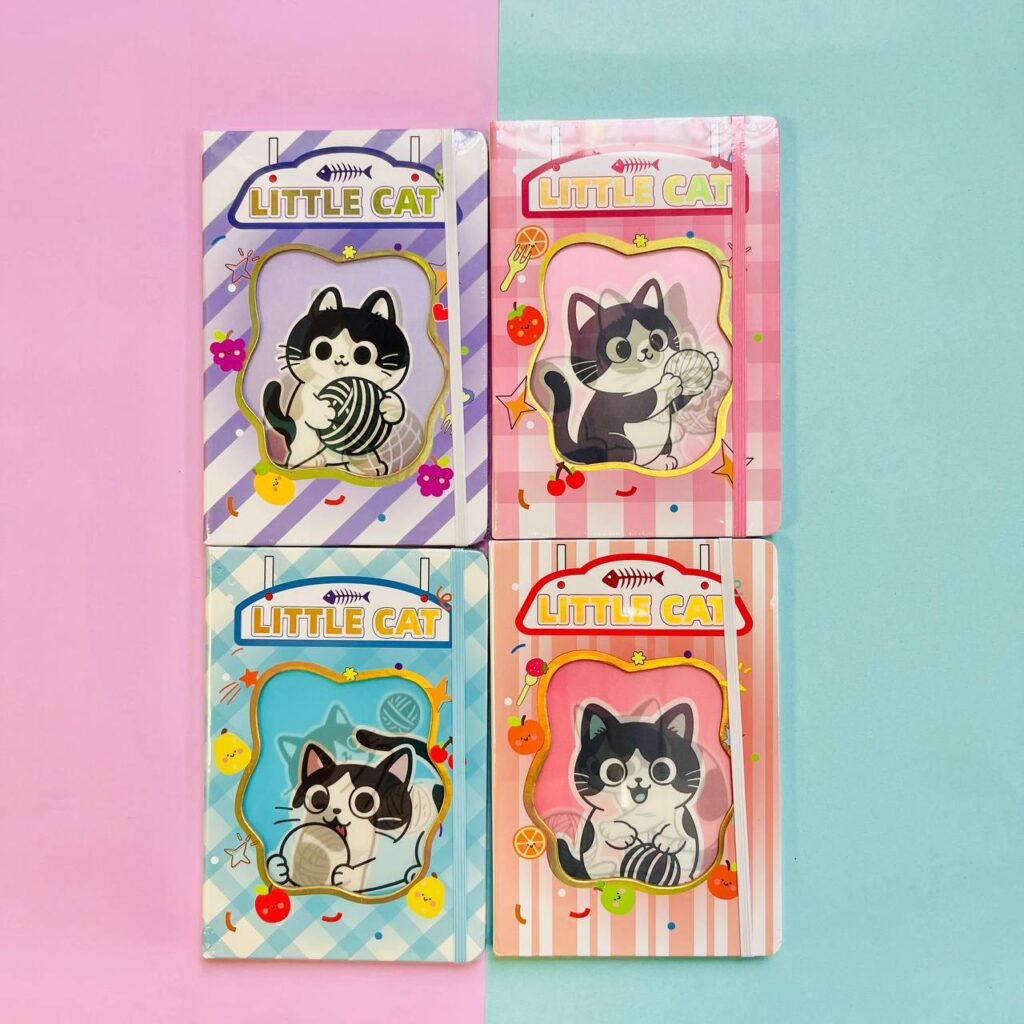 Libreta Gatito Kawaii Con Líneas