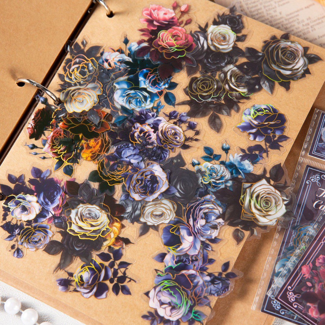 Pegatina Negra con Diseño de Flores – 6 Modelos Surtidos 2 Pegatina Negra con Diseño de Flores – 6 Modelos Surtidos - Imagen 2