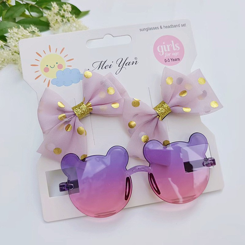 🎀 Set de Lazo con Puntitos + lentes – 6 Colores Surtidos 2 🎀 Set de Lazo con Puntitos + lentes – 6 Colores Surtidos - Imagen 2
