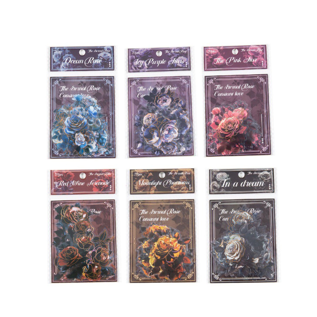 Pegatina Negra con Diseño de Flores – 6 Modelos Surtidos 1 Pegatina Negra con Diseño de Flores – 6 Modelos Surtidos