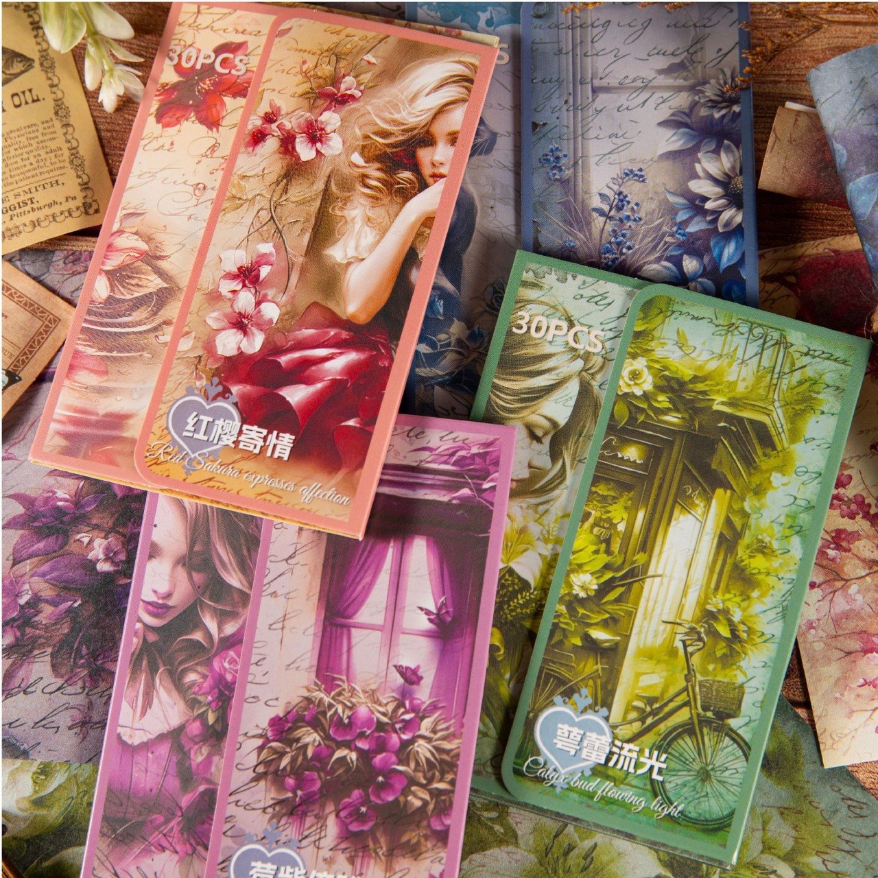 Hojas de Papel con diseño de Muñeca Vintage 1 Hojas de Papel con diseño de Muñeca Vintage