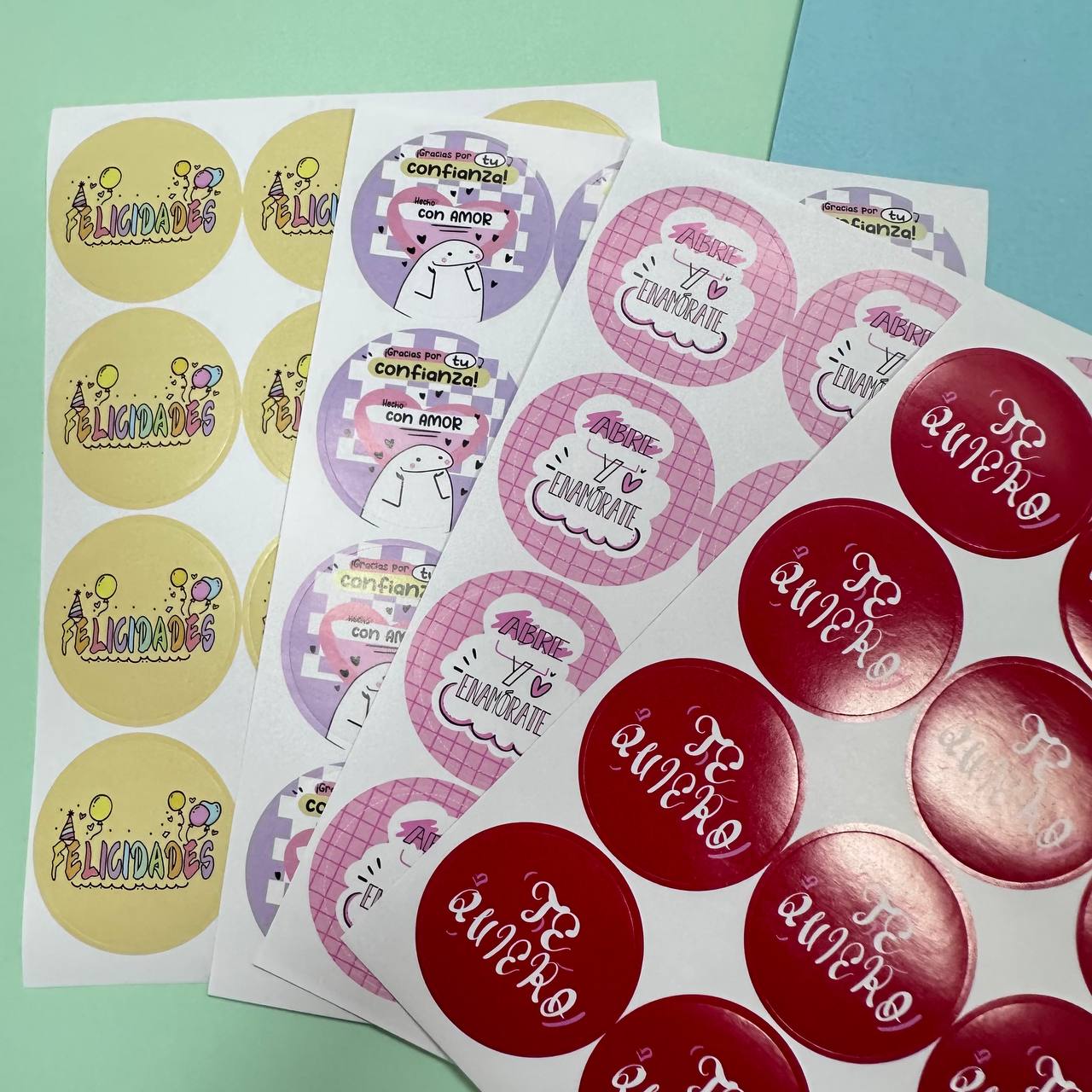 PEGATINA Flork Coloridos 5PCS 1 PEGATINA Flork Coloridos 5PCS