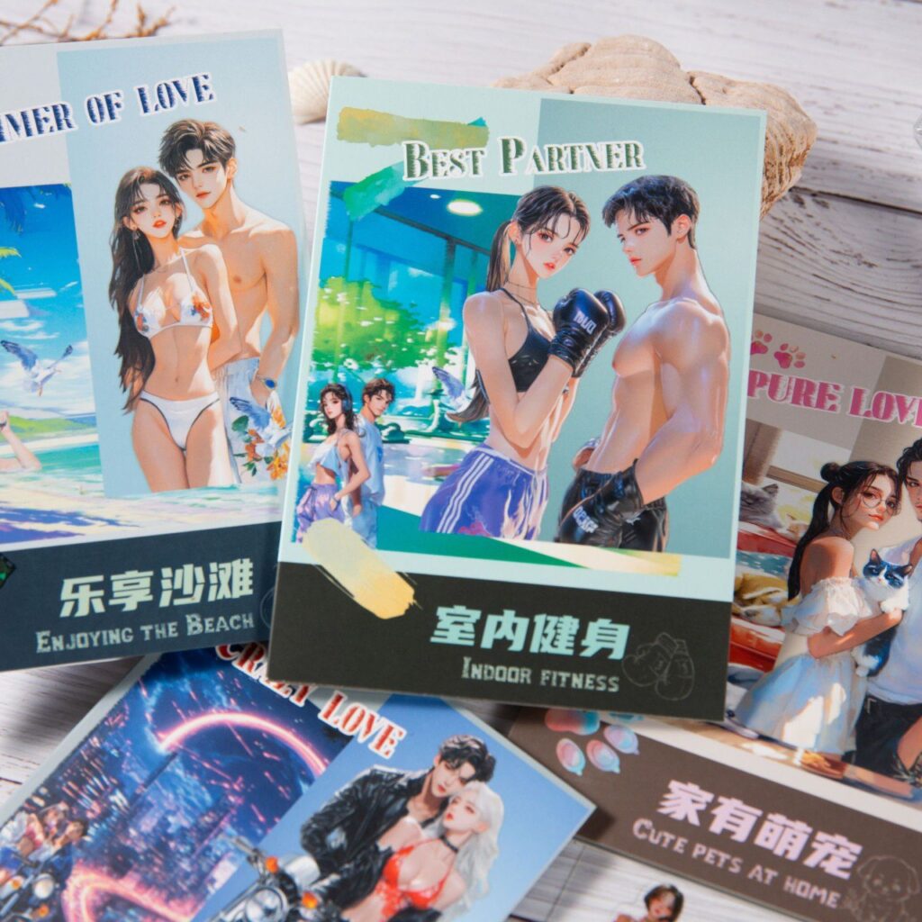 Libreta 20 laminas Stickers de Pareja Vintage