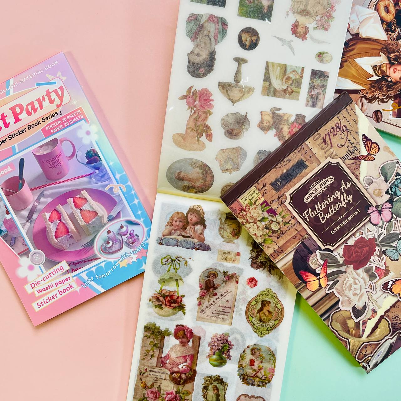 Set Libreta de Stickers Vintage