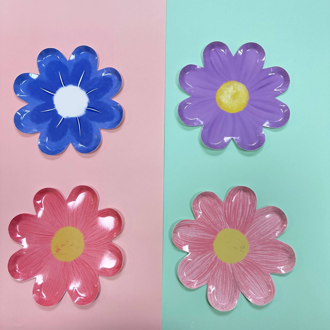 PLATOS DE PAPEL FLOR 10PCS 4 PLATOS DE PAPEL FLOR 10PCS - Imagen 4