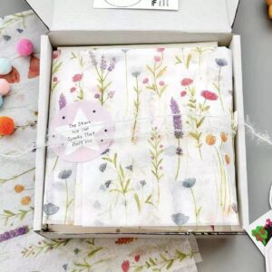 🛍️ PAPEL DE REGALO BLANCO FLOR – SET DE 10 HOJAS - Imagen 6