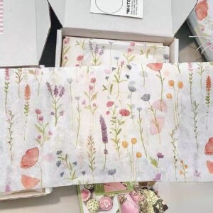 🛍️ PAPEL DE REGALO BLANCO FLOR – SET DE 10 HOJAS - Imagen 5