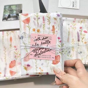 🛍️ PAPEL DE REGALO BLANCO FLOR – SET DE 10 HOJAS - Imagen 4