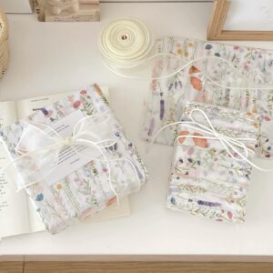 🛍️ PAPEL DE REGALO BLANCO FLOR – SET DE 10 HOJAS - Imagen 3